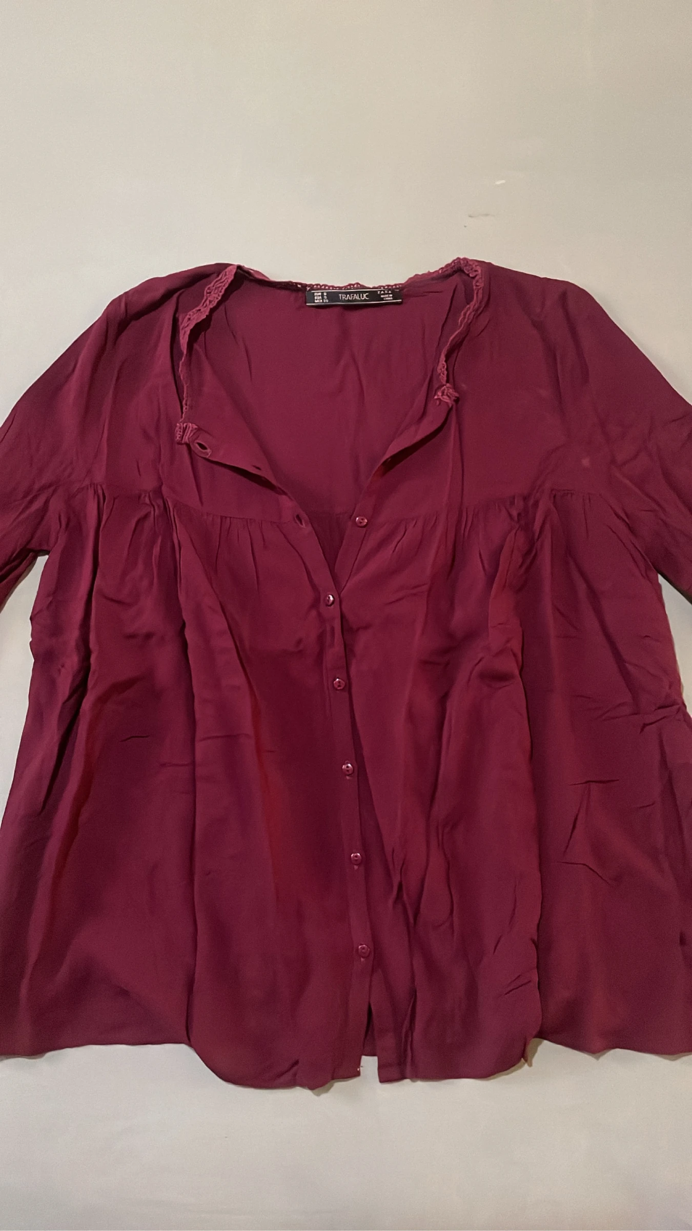 Blouse bordeaux Zara 